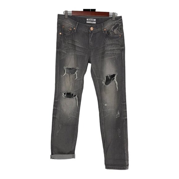 One X One Teaspoon Dark Grey Distressed Ripped  Jeans size 28 - Picture 10 of 10